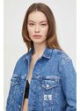 Rifľová bunda Calvin Klein Jeans dámska,prechodná,J20J222788