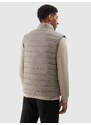 4F Pánska zatepľovacia vesta s recyklovanou výplňou - béžová