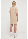 Bavlnené šaty adidas béžová farba, mini, oversize, IR6056