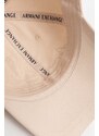 Bavlnená šiltovka Armani Exchange béžová farba, s nášivkou, 944204 4R105