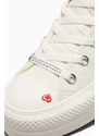 Tenisky Converse Chuck Taylor All Star Lift Platform Y2K Heart dámske, béžová farba, A09114C