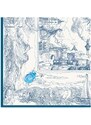 Hodvábna šatka Lilou vzorovaná,APASZKA/SILK/BLUE/90