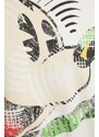 Bavlnená mikina Desigual x MONSIEUR CHRISTIAN LACROIX dámska, béžová farba, s kapucňou, s potlačou, 24SWSK57