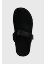 Semišové papuče UGG Goldenstar Clog čierna farba, 1138252
