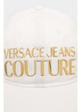 Bavlnená šiltovka Versace Jeans Couture biela farba, s nášivkou, 76HAZK32 ZG207