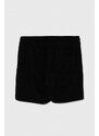 Detské plážové šortky Calvin Klein Jeans čierna farba, nastaviteľný pás