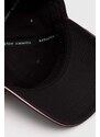 Bavlnená šiltovka Tommy Hilfiger čierna farba,jednofarebná,AM0AM12035