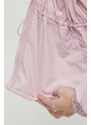 Bunda UGG dámska, ružová farba, prechodná, oversize, 1152865