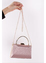 Paris Style Ružovozlatá spoločenská kabelka Simonetta