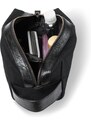 Bagind Hygi Misty - kozmetická taška z čiernej hovädzej kože a odolného canvasu