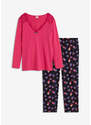 bonprix Pyžamo s čipkou, farba ružová, rozm. 36/38