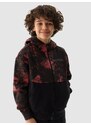 4F Chlapčenská rozopínateľná tepláková mikina s kapucňou - viacfarebná