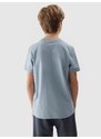 4F Chlapčenské tričko s potlačou z organickej bavlny - modré