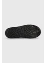 Detské semišové papuče UGG GOLDENSTAR CLOG čierna farba