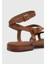 Kožené sandále Guess TAMPER dámske, hnedá farba, FLJTAM LEA03