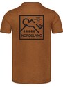 Nordblanc Hnedé pánske bavlnené tričko SEAL