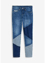 bonprix Džínsy Skinny, trojfarebné, krátke, farba modrá