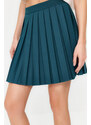 Trendyol Emerald Green Pleated Mini Woven Skirt Skirt