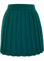 Trendyol Emerald Green Pleated Mini Woven Skirt Skirt