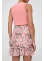 Sukňa Guess VANESSA ružová farba, mini, áčkový strih, W4GD63 WDW82
