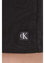 Šortky Calvin Klein Jeans dámske,čierna farba,jednofarebné,vysoký pás,J20J223418