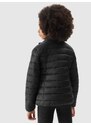 4F Dievčenská zatepľovacia bunda s recyklovanou výplňou - čierna