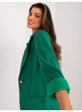 Fashionhunters Green long-sleeved blazer