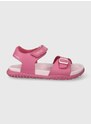 Detské sandále Geox SANDAL FUSBETTO ružová farba