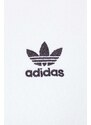 Mikina adidas Originals dámska, biela farba, s kapucňou, s potlačou, IP0586
