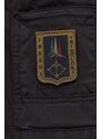 Nohavice Aeronautica Militare pánske, čierna farba, rovné