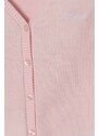 Detský bavlnený kardigan Guess ružová farba, tenký