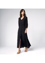 Blancheporte Jednofarebné dlhé šaty na gombíky čierna 040