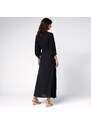 Blancheporte Jednofarebné dlhé šaty na gombíky čierna 040