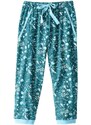 Blancheporte 3/4 pyžamové nohavice, smaragdové s kvetmi smaragdová 052