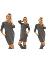 Fashionweek Dámske šaty pohodlné teplákové šaty s vreckami MF26/M493