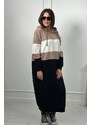Fashionweek Maxi dlhé teplákové šaty s kapucňou K9574
