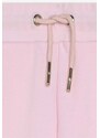 Detské bavlnené tepláky Michael Kors ružová farba, s nášivkou