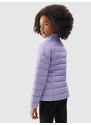 4F Dievčenská zatepľovacia bunda s recyklovanou výplňou - fialová