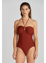 PLAVKY GANT SWIMSUIT SYRUP BROWN