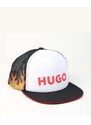 Detská baseballová čiapka HUGO biela farba, vzorovaná