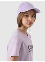 4F Dievčenské tričko s potlačou - svetlofialové