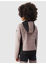 4F Dievčenská zatepľovacia trekingová bunda so syntetickou výplňou - béžová