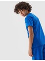 4F Chlapčenské tričko s potlačou - kobaltovo modré