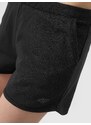 4F Dievčenské teplákové šortky z organickej bavlny - čierne