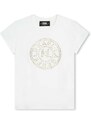 Detské bavlnené tričko Karl Lagerfeld biela farba