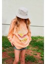 Detská mikina Roxy LINEUPCREWRGTER oranžová farba, s potlačou