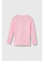 Detská bavlnená košeľa s dlhým rukávom adidas Originals ružová farba
