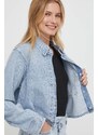 Rifľová bunda Calvin Klein Jeans dámska, prechodná, oversize, J20J222998
