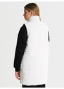 BIGSTAR BIG STAR Biela dlhá dámska prešívaná vesta DAISY 100 XS