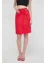 Sukňa Pinko červená farba, mini, áčkový strih, 103081.A1L2